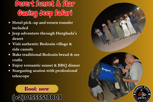 Desert Sunset & Star Gazing Jeep Safari in Hurghada