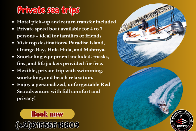 Private Speed Boat Trips in Hurghada