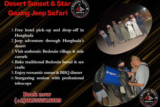 Desert Sunset & Star Gazing Jeep Safari in Hurghada